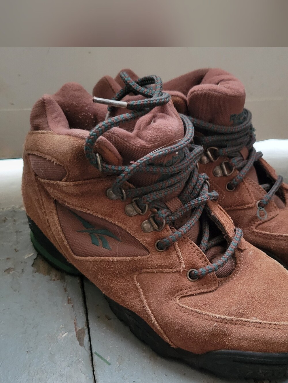 Vintage 90s Reebok Outdoors Brown Suede Hiking Boots - Women's Size 8